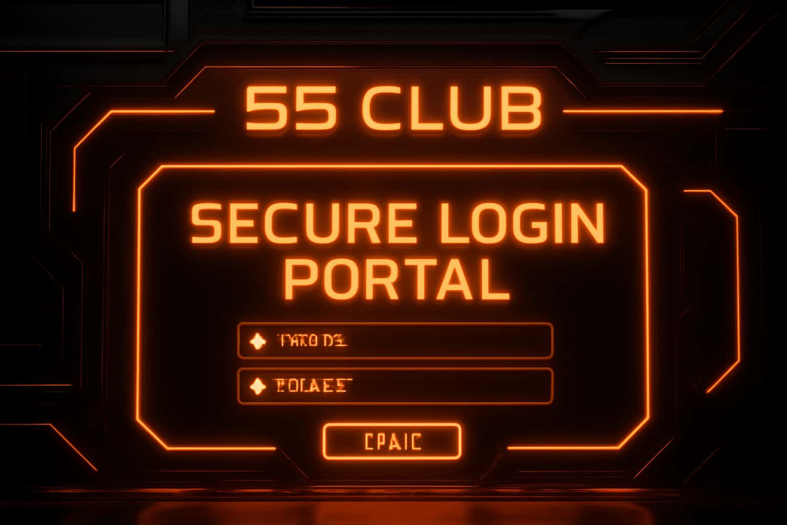 Futuristic login portal backdrop