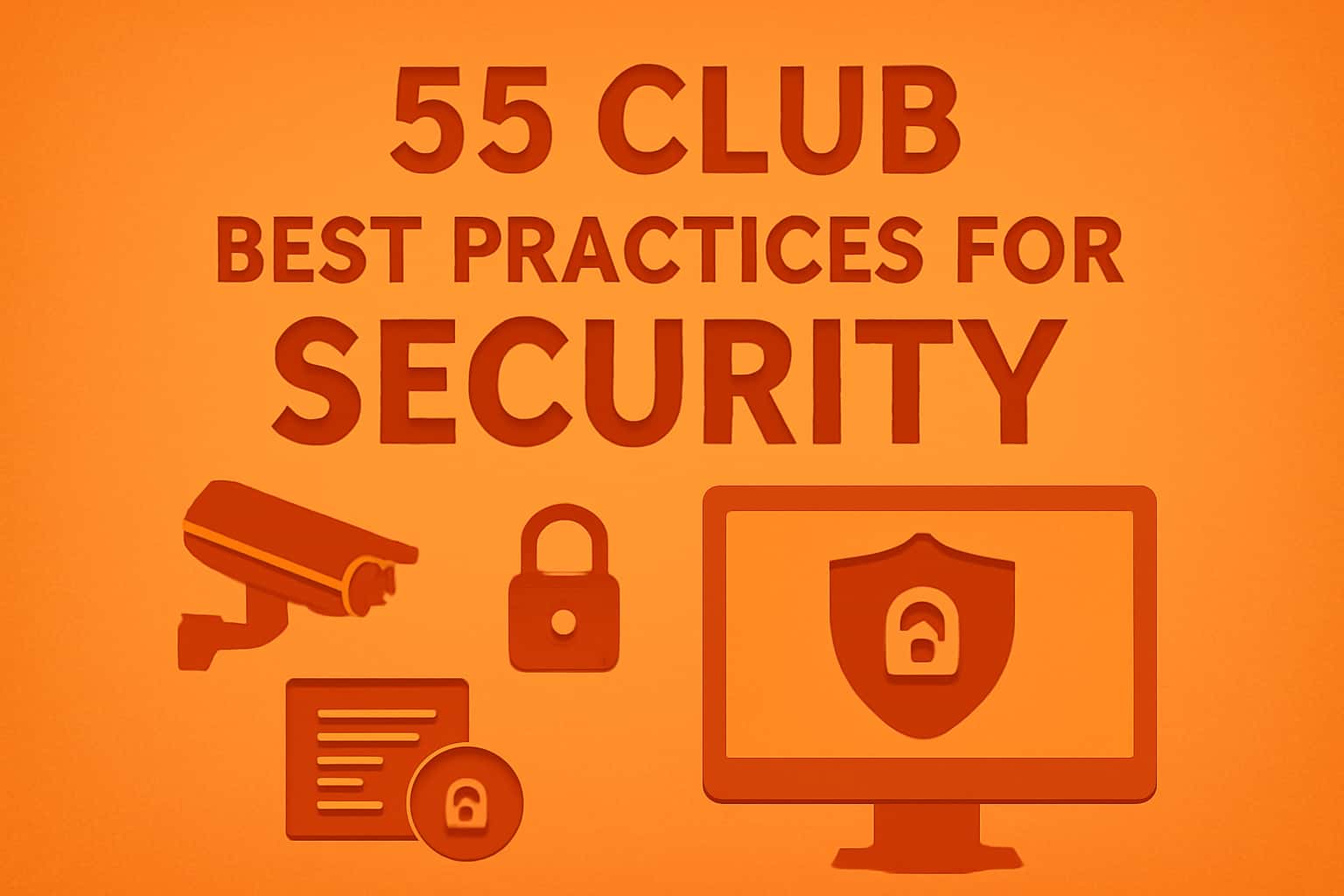An informative scene illustrating the best practices for 55 Club security.