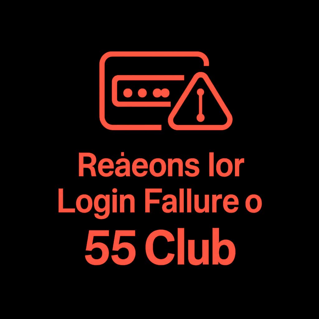 Icon representing assistance for login failure issues on 55 Club.