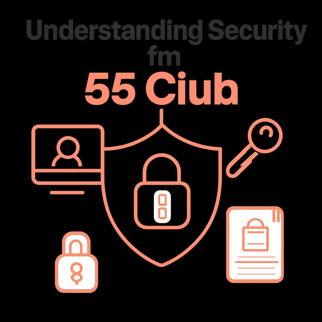 An educational diagram detailing security practices for 55 Club.